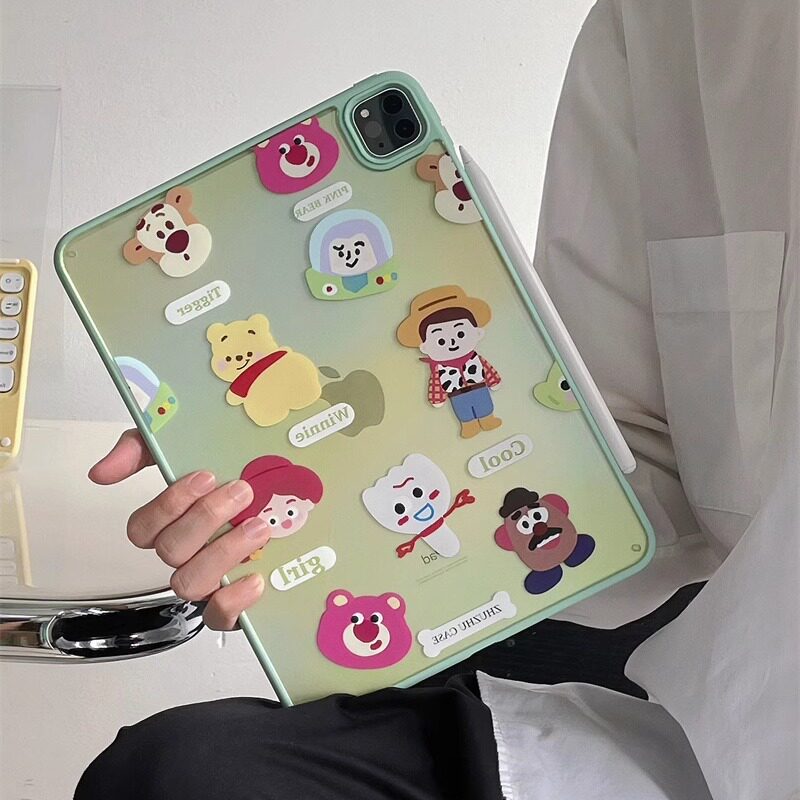Q版玩具总动员适用苹果ipad10代平板保护套ipadair6亚克力单壳air5/air3防摔ipadpro时尚ipad9代卡通防弯硬壳