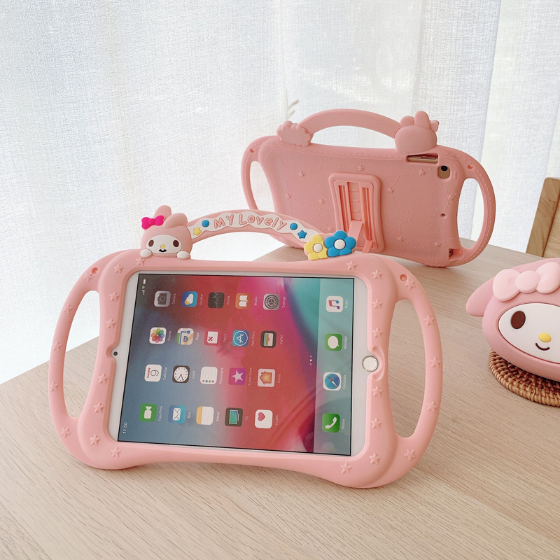 手提手柄支架美乐蒂适用苹果ipad10代平板保护套ipadair6硅胶mini6/air5/air2可爱ipadpro2024软ipad9卡通女