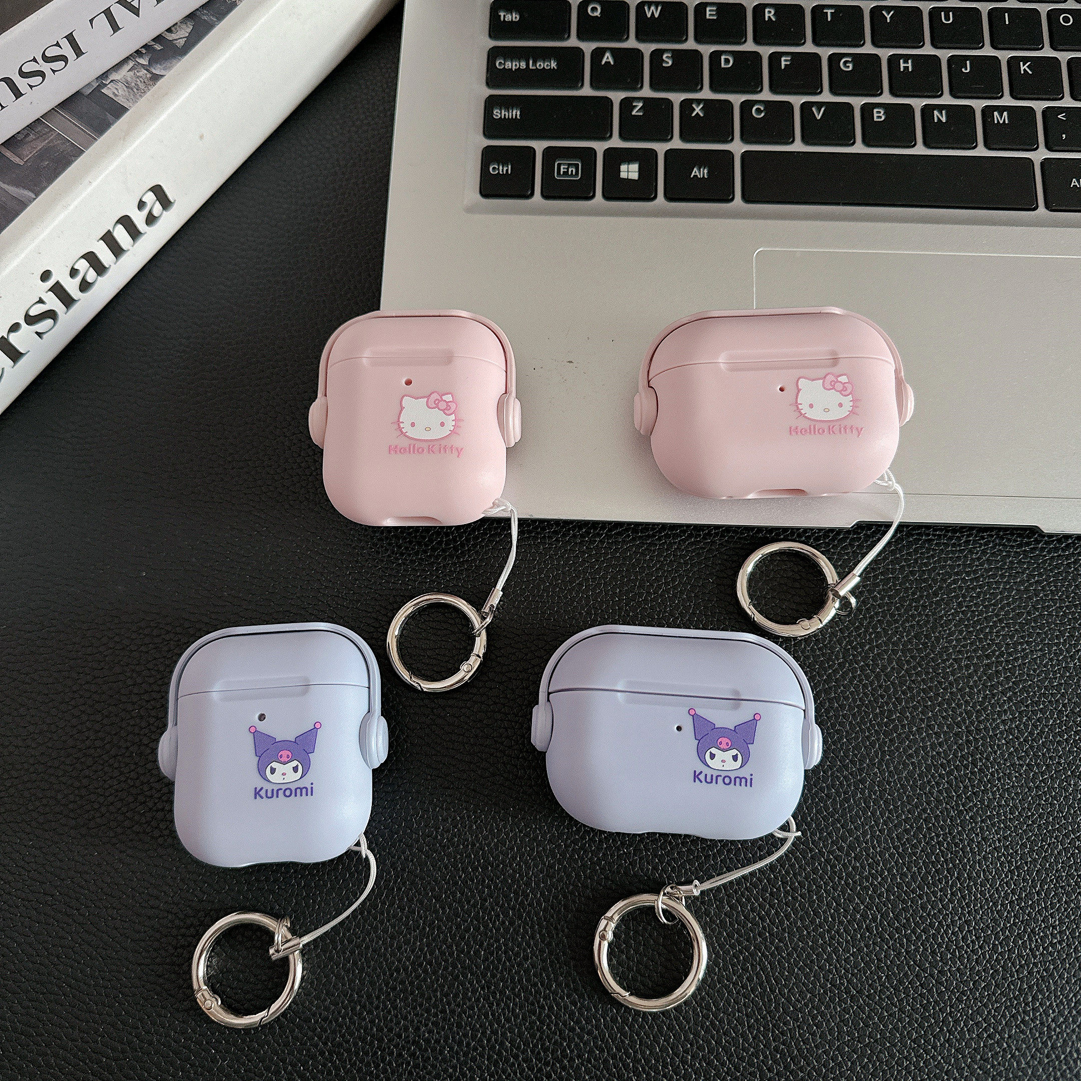 库洛米KT猫适用苹果AirPodspro2耳机壳airpods2/3耳机保护套airpodspro3代个性时尚二合一无线蓝牙创意耳机套