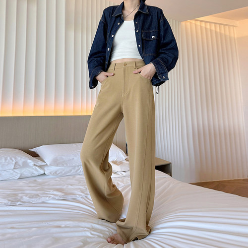 高腰休闲lulu长裤垂感显瘦西装裤