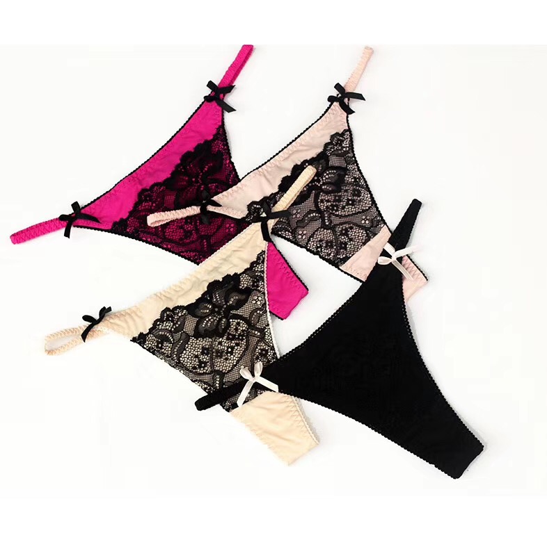 情趣女丁字T内裤弹力绸面一根带