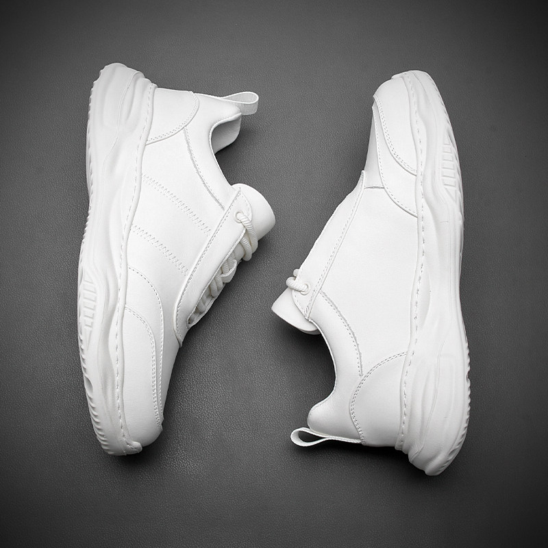 高端轻奢真皮小白鞋男款厚底轻便运动休闲鞋透气低帮板鞋韩版潮鞋,流行男鞋,时尚休闲鞋,淘宝优惠券,粉丝福利购,淘宝优惠卷