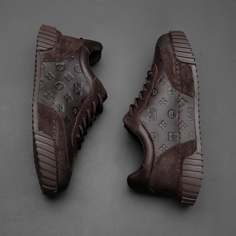 欧洲站男鞋复古擦色休闲板鞋