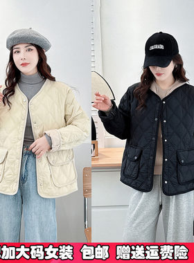 大码女装轻薄款棉衣外套羽绒棉服