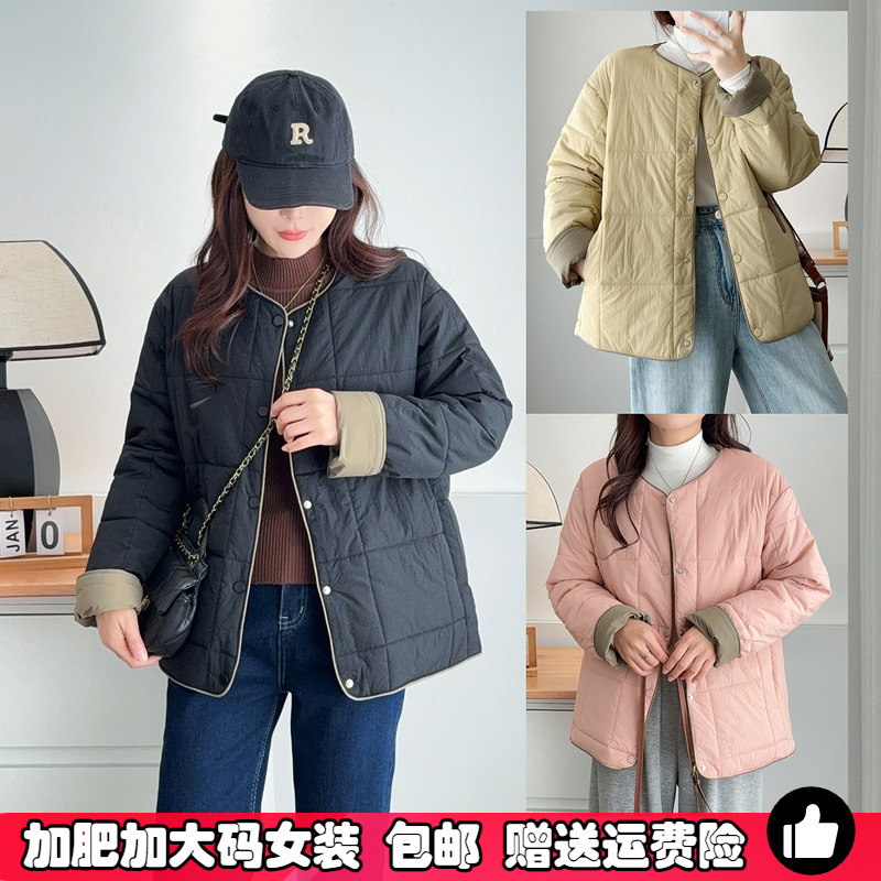 冬季大码棉服女胖mm韩系羽绒棉衣
