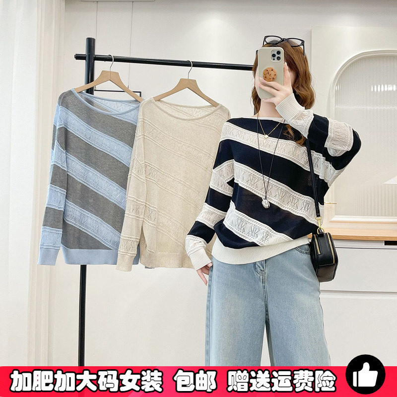 一字领针织衫女士大码蝙蝠袖毛衣图片