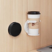 桌边折叠杯架办公桌免打孔咖啡置物架家用宿舍柜门壁挂式 杯子架子