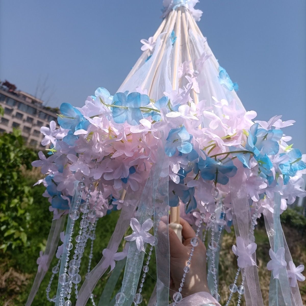 新款流苏伞古风汉服手持花伞