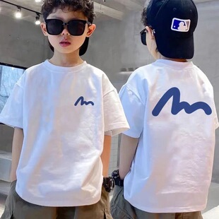 纯棉男童短袖T恤2026新款夏季中大童男孩半袖上衣痞帅炸街潮童装t