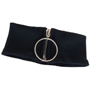 个性金属拉链围脖针织弹力假领子常规款颈链韩版百搭脖套颈部装饰