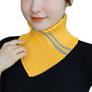 套头围脖女秋冬新款百搭时尚保暖护颈针织假领子毛线脖套颈部装饰
