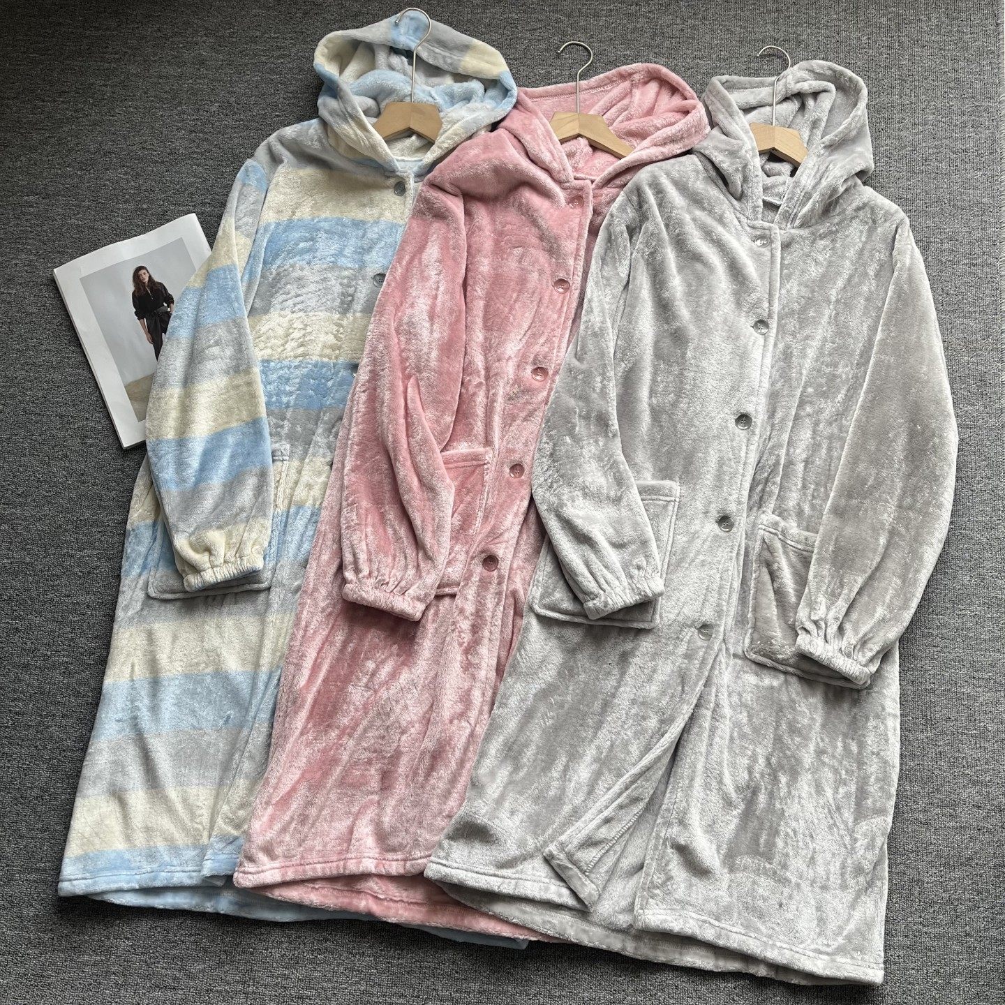 吸湿发热法兰绒冬季睡袍睡衣男女款保暖珊瑚绒长款连帽家居服睡裙,女士内衣/男士内衣/家居服,睡袍/浴袍,淘宝优惠券,粉丝福利购,淘宝优惠卷