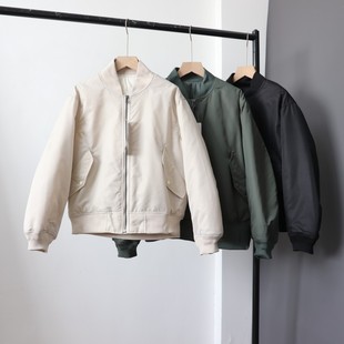 飞行服休闲百搭男女款 日单女装 工装 新款 外套 夹棉茄克棒球服冬季