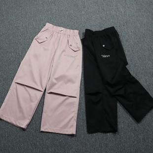 宽松休闲裤 160小中大男女童宝宝春秋韩版 工装 裤 童装 直筒长裤 120