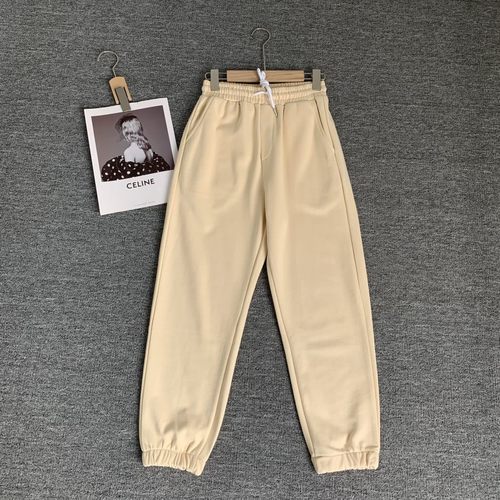 春季新款小个子束脚卫裤女简约净版纯色休闲显瘦松紧腰百搭运动裤