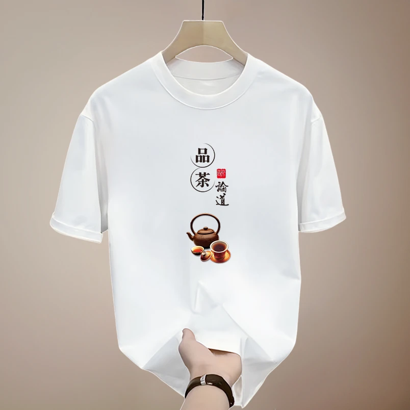 品牌外贸清仓~专柜撤回捡漏高级感国风潮牌重磅纯棉短袖T恤男女款