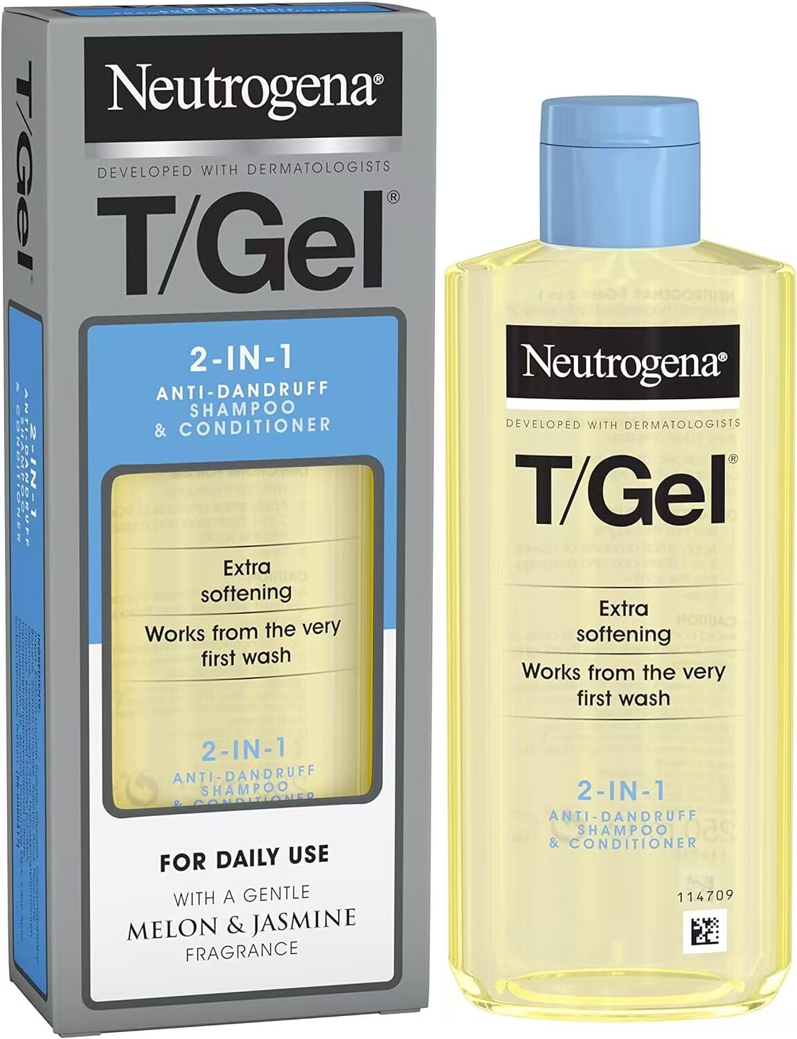 现货英国Neutrogena T-Gel露得清水杨酸止痒去屑洗发水250ML油性