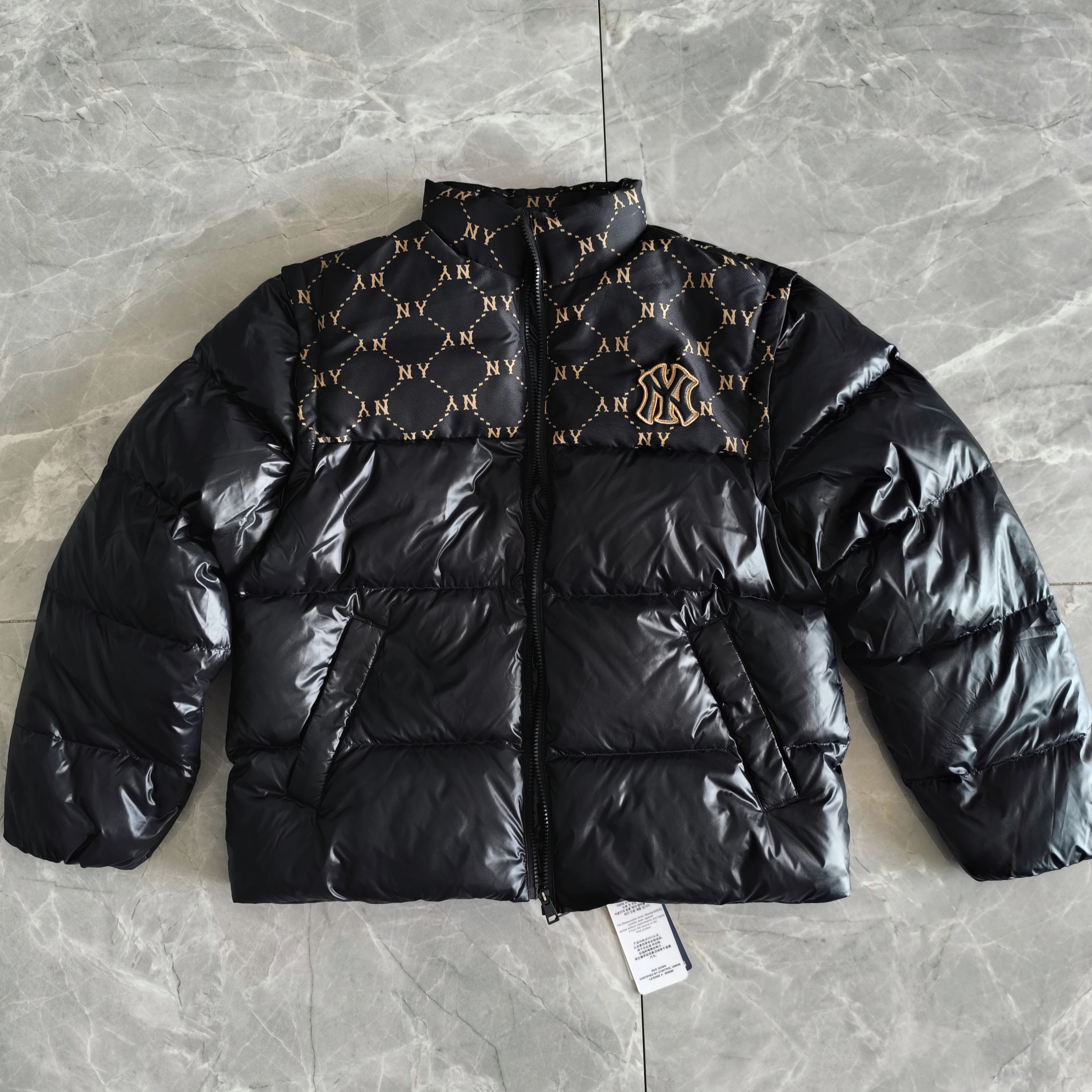 MLB男士羽绒外套2025新款爆款拼接棉服男款立领加厚男生秋冬棉袄