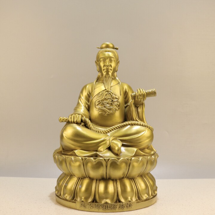 风水祖师杨铜筠松祖师爷杨公铜像摆件救贫仙师家居佛堂桌面工艺品