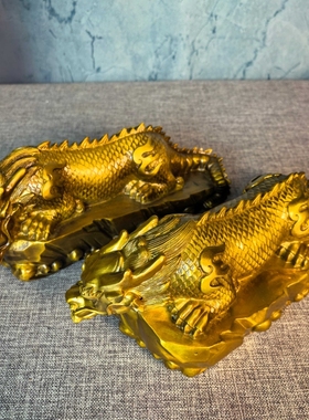 避水兽一对招财神兽铜摆件家居