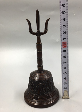铜铃铛手摇铃风水用品摆件仿古