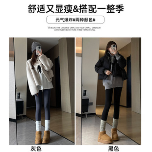 高腰收腹提臀瑜伽打底裤 加绒鲨鱼裤 加厚棉裤 2025新款 女外穿秋冬季