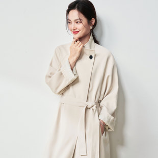 25秋季 风衣 简约ROW风立领设计感简约休闲通勤风长外套中长款