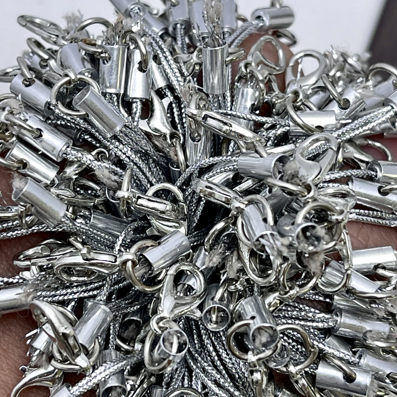 龙虾扣手机链银色小挂绳diy饰品材料配件手工包挂吊坠配饰包挂绳