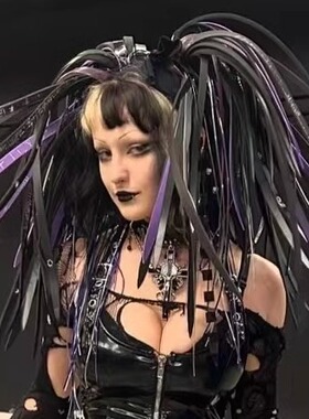 暗码牌-哥特亚文化cybergoth 赛博哥特Cyberlox头饰全数据条款