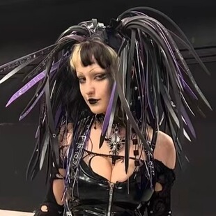 暗码牌-哥特亚文化cybergoth 赛博哥特Cyberlox头饰全数据条款