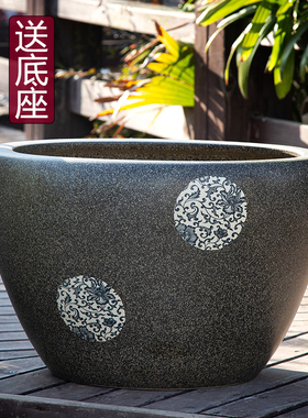 景德镇陶瓷缸金鱼盆睡莲碗莲乌龟阳台风水庭院大缸深缸水缸荷花盆