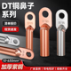 DT铜鼻子铜耳接头铜鼻子接线端子16 25平方铜接头接线铜鼻紫铜