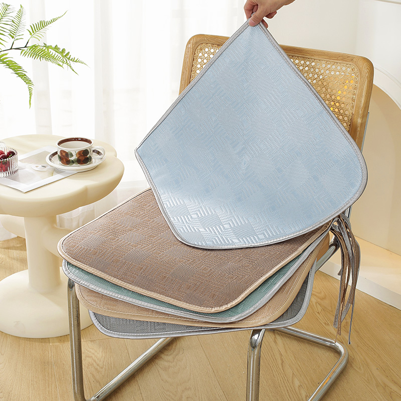 夏季坐垫藤席冰丝椅子垫防滑餐椅垫学生办公室久坐汽车座垫凉垫 - 幕知家居旗舰店出品