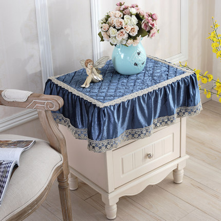 欧式电视机罩防尘罩冰箱洗衣机床头柜盖布多用巾盖巾小桌布小方巾