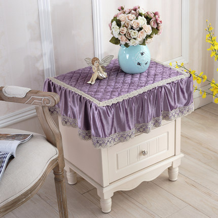 欧式电视机罩防尘罩冰箱洗衣机床头柜盖布多用巾盖巾小桌布小方巾