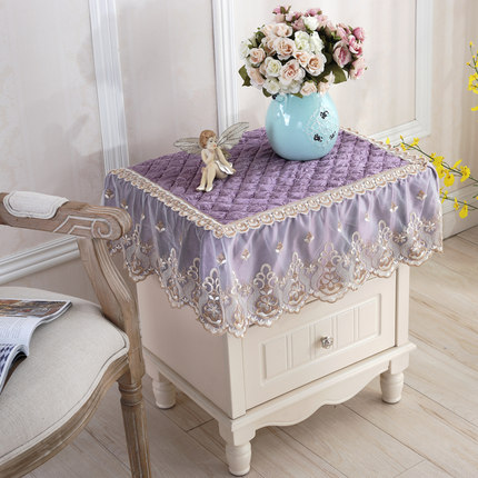 欧式电视机罩防尘罩冰箱洗衣机床头柜盖布多用巾盖巾小桌布小方巾