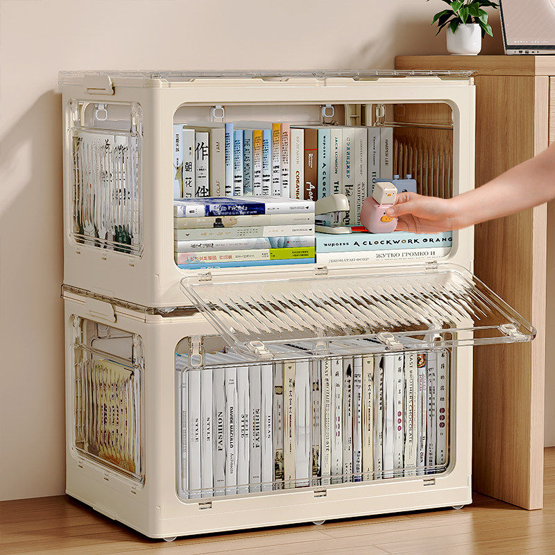 透明收纳箱可折叠整理箱玩具零食书本棉被衣服收纳超大容量储物箱