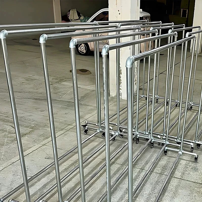 钢管晾衣架落地卧室晾衣杆户外
