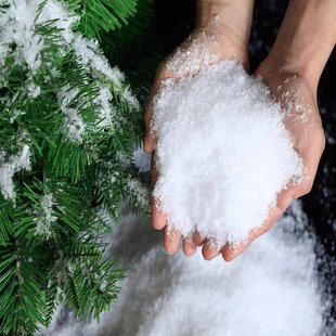 扮道具仿真雪花 圣诞雪棉人造雪粉场景布置假雪摄影直播拍戏雪景装
