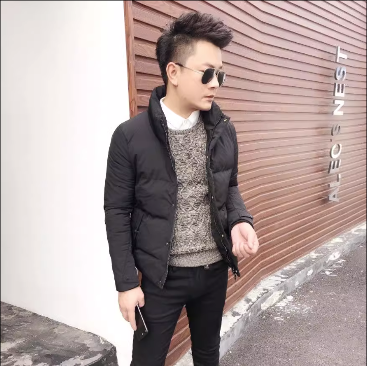 短款欧货男士纯色修身潮流外套