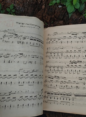 ins风复古怀旧外文旧乐谱古董老琴谱钢琴谱家居装饰摆件摄影道具