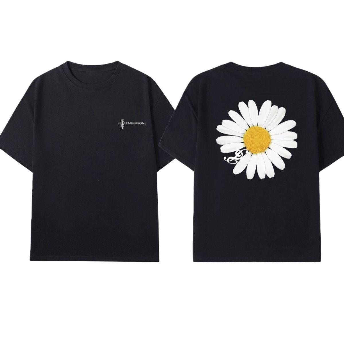 权志龙GD同款MAMA联名pmo雏菊音乐符号纯棉男女短袖T恤2025上衣服