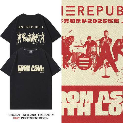 OneRepublicT恤短袖男摇滚乐队夏