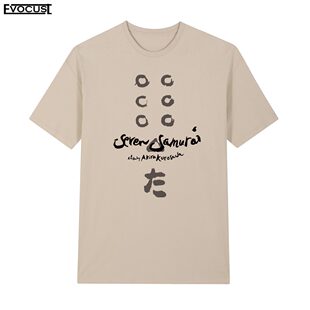 七武士短袖T恤The Seven Samurai黑泽明电影复古影子罗生门男女潮