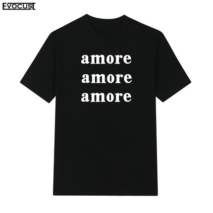 Amore字母拉丁文爱love英文趣味文字短袖T恤男女