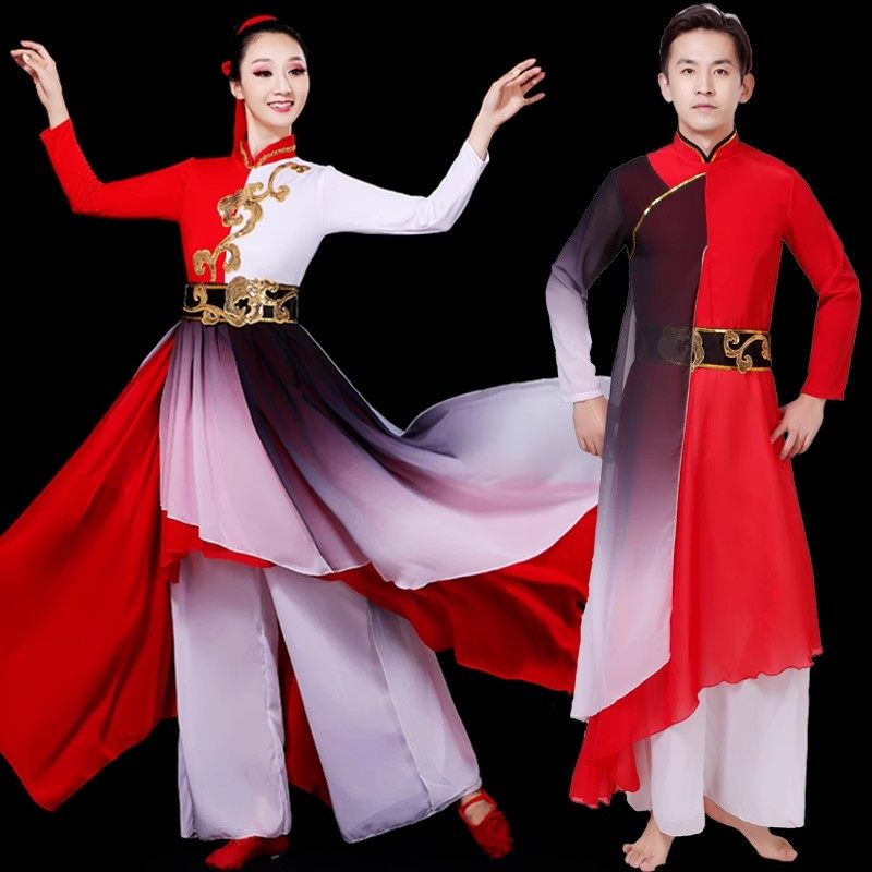 中国舞表演服飘逸古典舞蹈梅花赋演出服女响扇舞书简舞扇子舞服装