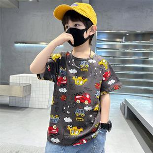 T恤男潮牌大男孩帅气男童百搭半袖 中大童纯棉短袖 上衣男 新款 夏装