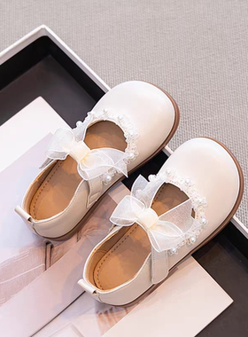 真皮女童公主软底女宝鞋