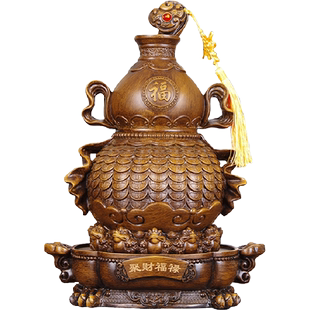 招财存钱罐葫芦摆件储存罐添福纳财聚财福禄中式家居玄关床头装饰