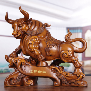 招财生肖金牛摆件家居聚财风水运势如虹工艺品送开业亲朋好友礼品